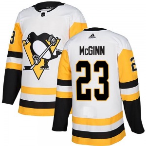 Brock McGinn Pittsburgh Penguins Adidas Authentic Away Jersey (White)