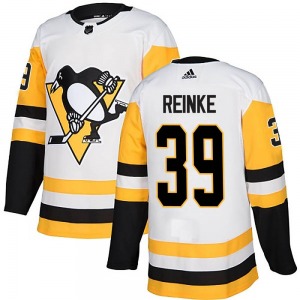 Mitch Reinke Pittsburgh Penguins Adidas Authentic Away Jersey (White)