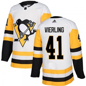 Evan Vierling Pittsburgh Penguins Adidas Authentic Away Jersey (White)