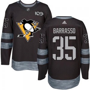 Tom Barrasso Pittsburgh Penguins Authentic 1917-2017 100th Anniversary Jersey (Black)
