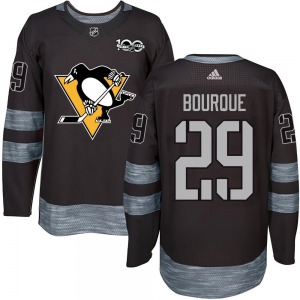Phil Bourque Pittsburgh Penguins Authentic 1917-2017 100th Anniversary Jersey (Black)