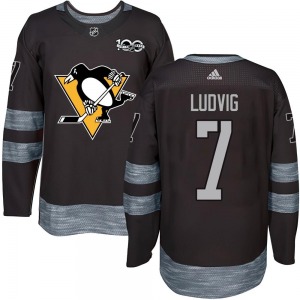 John Ludvig Pittsburgh Penguins Authentic 1917-2017 100th Anniversary Jersey (Black)