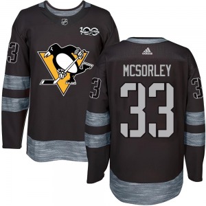 Marty Mcsorley Pittsburgh Penguins Authentic 1917-2017 100th Anniversary Jersey (Black)