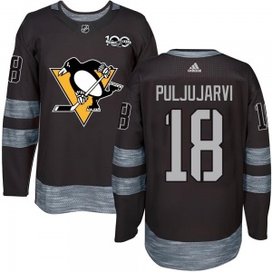 Jesse Puljujarvi Pittsburgh Penguins Authentic 1917-2017 100th Anniversary Jersey (Black)