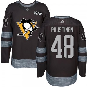 Valtteri Puustinen Pittsburgh Penguins Authentic 1917-2017 100th Anniversary Jersey (Black)