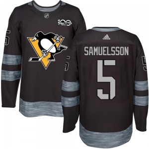 Ulf Samuelsson Pittsburgh Penguins Authentic 1917-2017 100th Anniversary Jersey (Black)