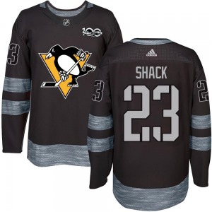 Eddie Shack Pittsburgh Penguins Authentic 1917-2017 100th Anniversary Jersey (Black)