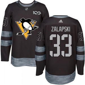 Zarley Zalapski Pittsburgh Penguins Authentic 1917-2017 100th Anniversary Jersey (Black)