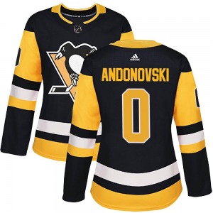 Corey Andonovski Pittsburgh Penguins Adidas Women's Authentic Home Jersey (Black)