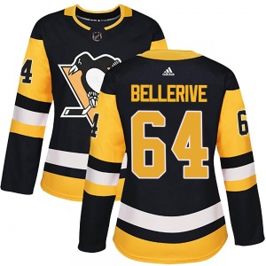 Jordy Bellerive Pittsburgh Penguins Adidas Women's Authentic Home Jersey (Black)
