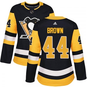 Rob Brown Pittsburgh Penguins Adidas Women's Authentic Home Jersey (Black)