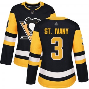 Jack St. Ivany Pittsburgh Penguins Adidas Women's Authentic Home Jersey (Black)
