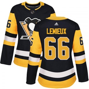 Mario Lemieux Pittsburgh Penguins Adidas Women's Authentic Home Jersey (Black)