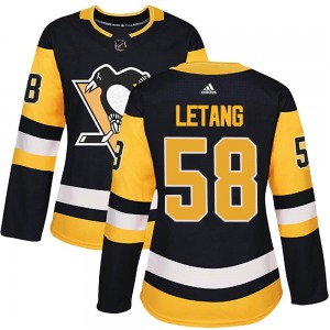 Kris Letang Pittsburgh Penguins Adidas Women's Authentic Home Jersey (Black)