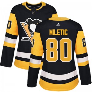 Sam Miletic Pittsburgh Penguins Adidas Women's Authentic Home Jersey (Black)