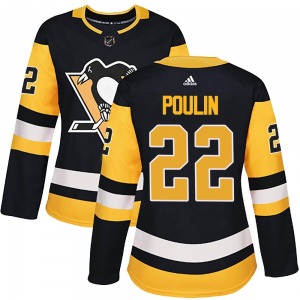 Sam Poulin Pittsburgh Penguins Adidas Women's Authentic Home Jersey (Black)