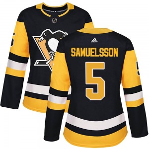 Ulf Samuelsson Pittsburgh Penguins Adidas Women's Authentic Home Jersey (Black)