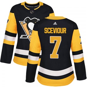 Colton Sceviour Pittsburgh Penguins Adidas Women's Authentic Home Jersey (Black)