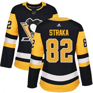 Martin Straka Pittsburgh Penguins Adidas Women's Authentic Home Jersey (Black)