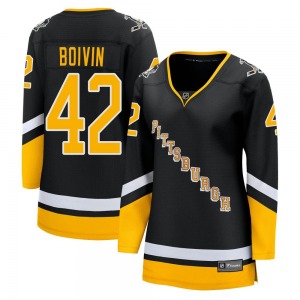Leo Boivin Pittsburgh Penguins Fanatics Branded Women's Premier 2021/22 Alternate Breakaway Player Jersey (Black)