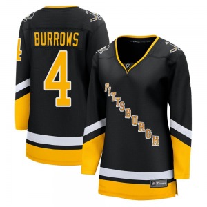 Dave Burrows Pittsburgh Penguins Fanatics Branded Women's Premier 2021/22 Alternate Breakaway Player Jersey (Black)