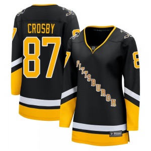 Sidney Crosby Pittsburgh Penguins Fanatics Branded Women's Premier 2021/22 Alternate Breakaway Player Jersey (Black)