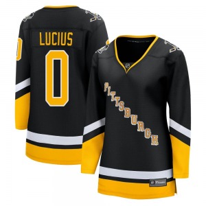 Cruz Lucius Pittsburgh Penguins Fanatics Branded Women's Premier 2021/22 Alternate Breakaway Player Jersey (Black)