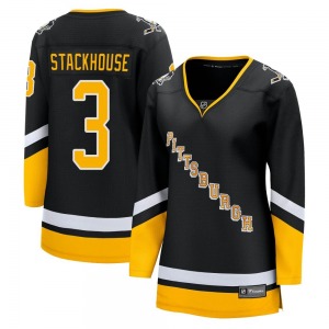 Ron Stackhouse Pittsburgh Penguins Fanatics Branded Women's Premier 2021/22 Alternate Breakaway Player Jersey (Black)
