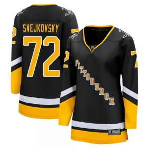 Lukas Svejkovsky Pittsburgh Penguins Fanatics Branded Women's Premier 2021/22 Alternate Breakaway Player Jersey (Black)