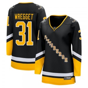 Ken Wregget Pittsburgh Penguins Fanatics Branded Women's Premier 2021/22 Alternate Breakaway Player Jersey (Black)