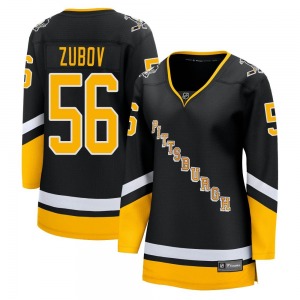 Sergei Zubov Pittsburgh Penguins Fanatics Branded Women's Premier 2021/22 Alternate Breakaway Player Jersey (Black)