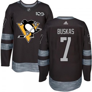 Rod Buskas Pittsburgh Penguins Youth Authentic 1917-2017 100th Anniversary Jersey (Black)