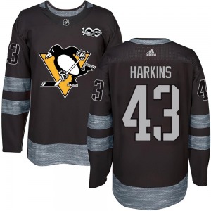 Jansen Harkins Pittsburgh Penguins Youth Authentic 1917-2017 100th Anniversary Jersey (Black)