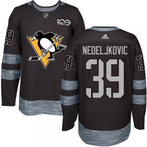 Alex Nedeljkovic Pittsburgh Penguins Youth Authentic 1917-2017 100th Anniversary Jersey (Black)