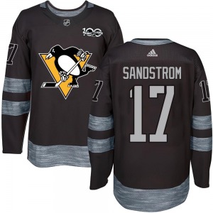 Tomas Sandstrom Pittsburgh Penguins Youth Authentic 1917-2017 100th Anniversary Jersey (Black)
