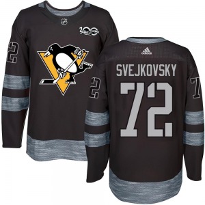 Lukas Svejkovsky Pittsburgh Penguins Youth Authentic 1917-2017 100th Anniversary Jersey (Black)