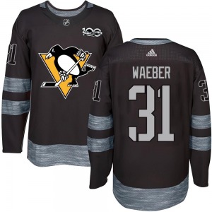 Ludovic Waeber Pittsburgh Penguins Youth Authentic 1917-2017 100th Anniversary Jersey (Black)