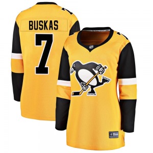 Rod Buskas Pittsburgh Penguins Fanatics Branded Women's Breakaway Alternate Jersey (Gold)