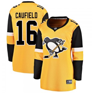 Jay Caufield Pittsburgh Penguins Fanatics Branded Women's Breakaway Alternate Jersey (Gold)