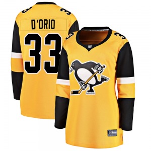 Alex D'Orio Pittsburgh Penguins Fanatics Branded Women's Breakaway Alternate Jersey (Gold)