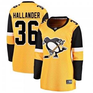 Filip Hallander Pittsburgh Penguins Fanatics Branded Women's Breakaway Alternate Jersey (Gold)