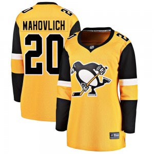 Peter Mahovlich Pittsburgh Penguins Fanatics Branded Women's Breakaway Alternate Jersey (Gold)