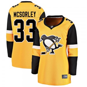 Marty Mcsorley Pittsburgh Penguins Fanatics Branded Women's Breakaway Alternate Jersey (Gold)