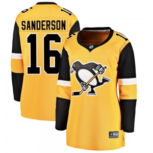 Derek Sanderson Pittsburgh Penguins Fanatics Branded Women's Breakaway Alternate Jersey (Gold)