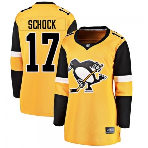 Ron Schock Pittsburgh Penguins Fanatics Branded Women's Breakaway Alternate Jersey (Gold)