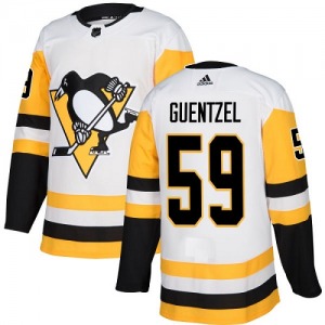Jake Guentzel Pittsburgh Penguins Adidas Youth Authentic Away Jersey (White)