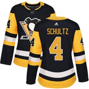 Justin Schultz Pittsburgh Penguins Adidas Women's Authentic Home Jersey (Black)