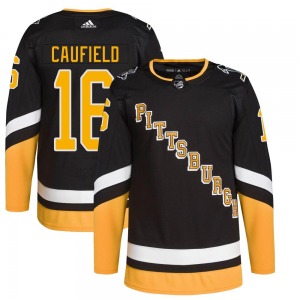 Jay Caufield Pittsburgh Penguins Adidas Youth Authentic 2021/22 Alternate Primegreen Pro Player Jersey (Black)