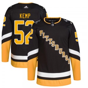 Philip Kemp Pittsburgh Penguins Adidas Youth Authentic 2021/22 Alternate Primegreen Pro Player Jersey (Black)