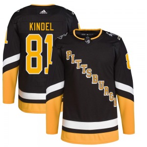 Ben Kindel Pittsburgh Penguins Adidas Youth Authentic 2021/22 Alternate Primegreen Pro Player Jersey (Black)